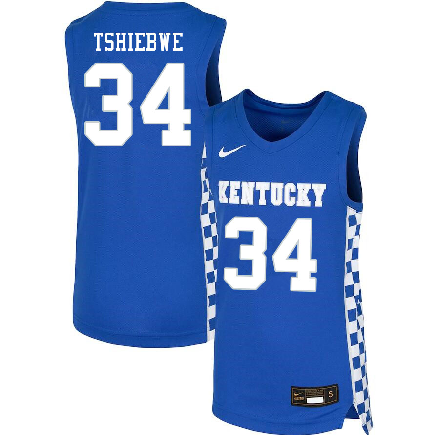 Men #34 Oscar Tshiebwe Kentucky Wildcats College Basketball Jerseys Sale-Blue - Click Image to Close